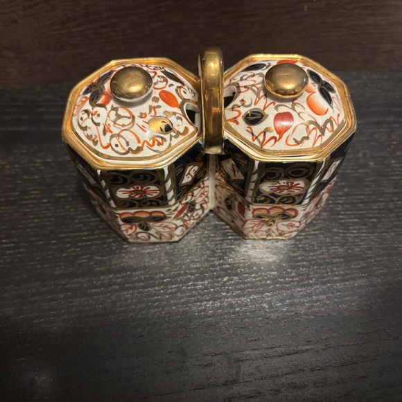 Royal Cron Derby “Imari” 2451 Covered Jars(tea & sugar)- Rare - Fine Bone China - Picture 4 of 6